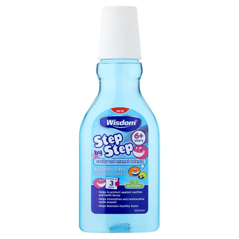 Wisdom Step By Step Mouthwash Mild Mint 300ml