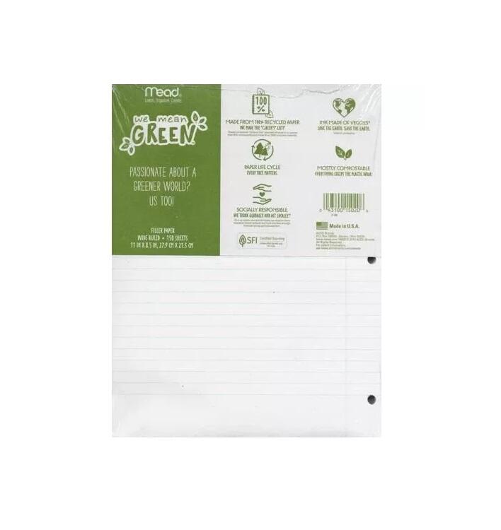 A+ Homework Wide Ruled Filler Paper 150 Sheets
