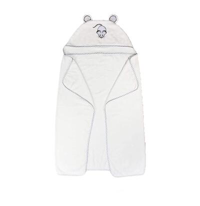 Liname Organic Bamboo Baby Hooded Towel White Mouse 1 count