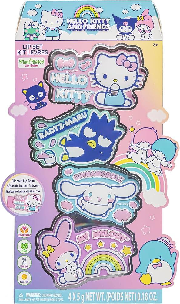Hello Kitty Slide Out Lip Gloss Set 4pk