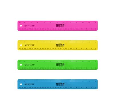 Westcott Twist It Flexible Rulers Assorted 1 count