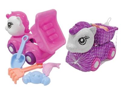 Unicorn Beach Plastic Truck Play Set 6pcs