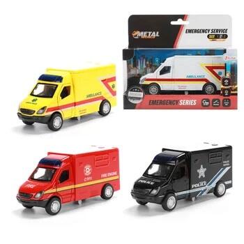 Metal Emergency Service Van 4pcs Assorted