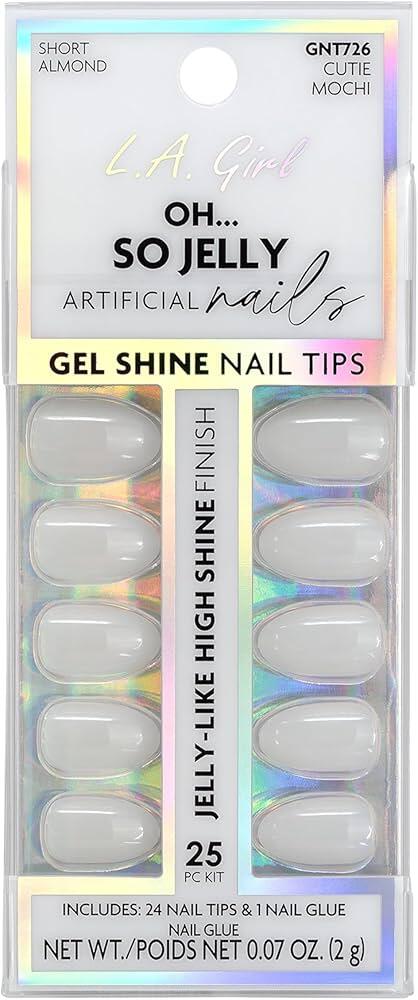 L.A Girl Oh So Jelly Nail TIps Cutie Mochi 25pc