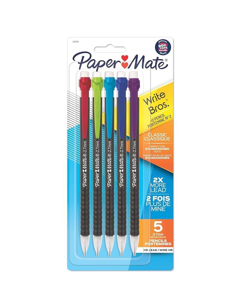 Paper MateWrite Mechanical Pencil .7mm 5 count