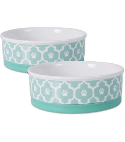 Bone Dry Ceramic Pet Collection Chevron Medium Teal