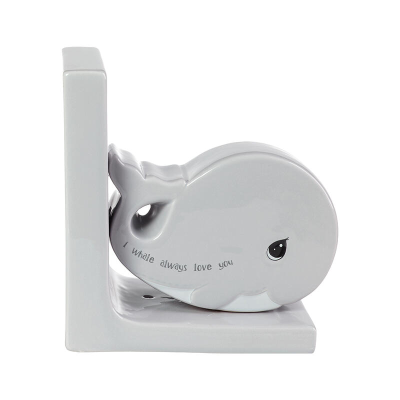 Precious Moments Whale Bookend Ceramic I Whale Always Love 4.25x6.25x6.25H