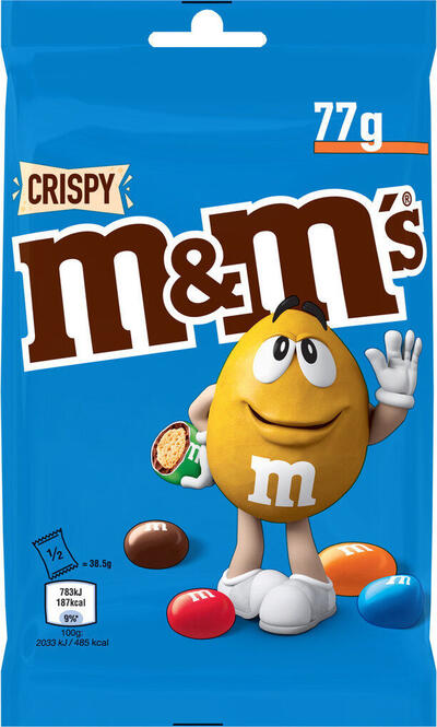 M&M's Crispy Treat Bags 77g