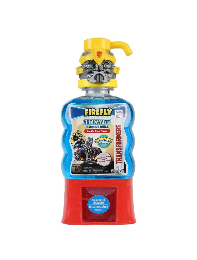 Firefly Transformer Alcohol Free Mouthwash Bubble Gum 16 oz
