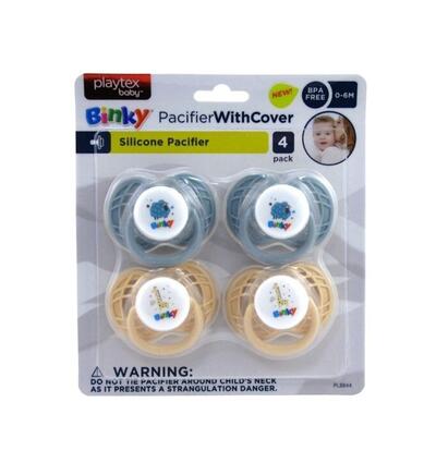 Playtex Silicone Pacifier 0-6m 4 pack