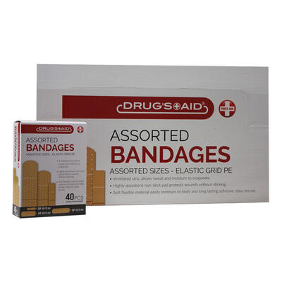Clear Assorted Bandages 40ct