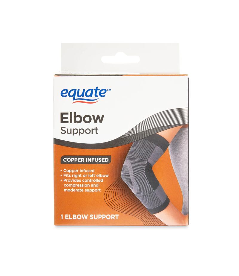 Equate Elastic Elbow Support Sleeve Copper Infused 1 count