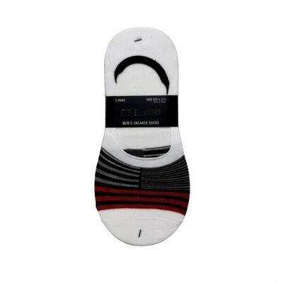 Men Sneaker Liners White/Black 6-12 5pk