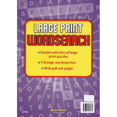 Large Print Word Search