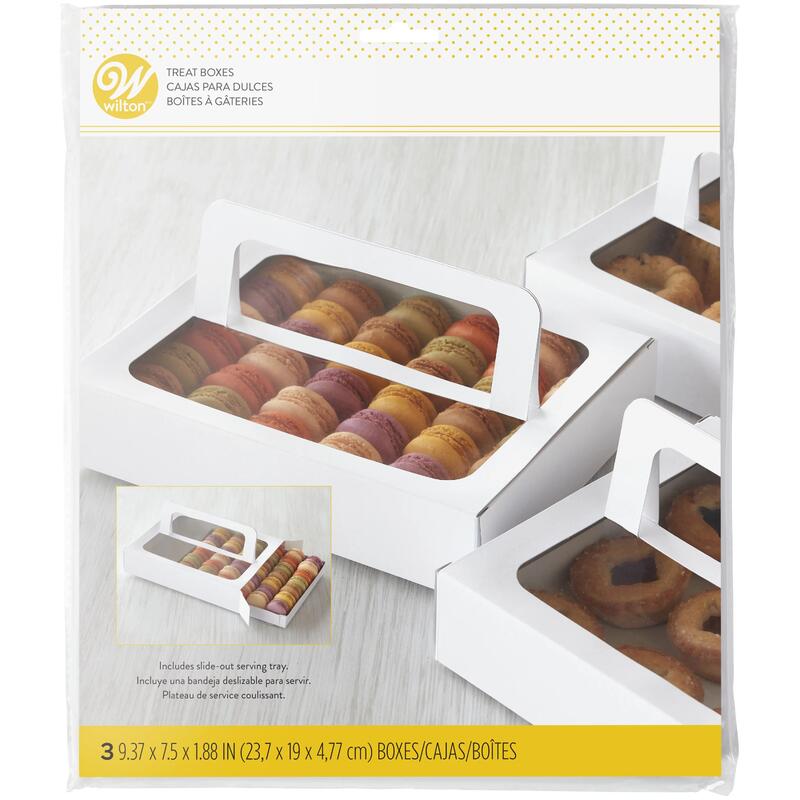 Wilton Treat Box With Tray & Handle 9.37 x 7.5 x 1.88 3 count