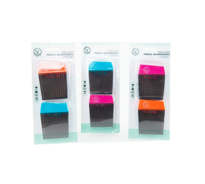 Trapezoid Pencil Sharpener With 2 Size Hole 2 count