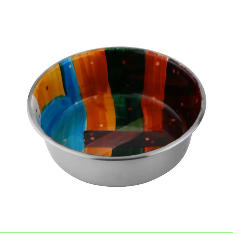 Heavy Pet Bowl Metal Large Multi Color