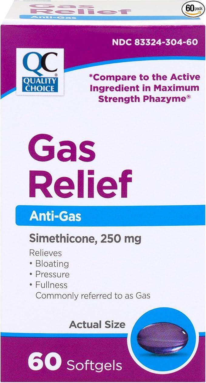 QC Gas Relief Max-Strength 60 Softgels