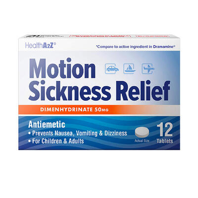 HealthA2Z Motion Sickness Relief 12 Tabs