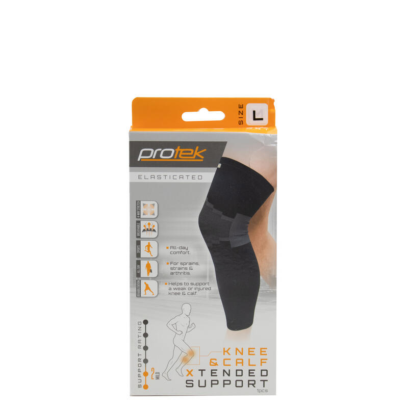 Protek Elastic Knee Calf Support Large