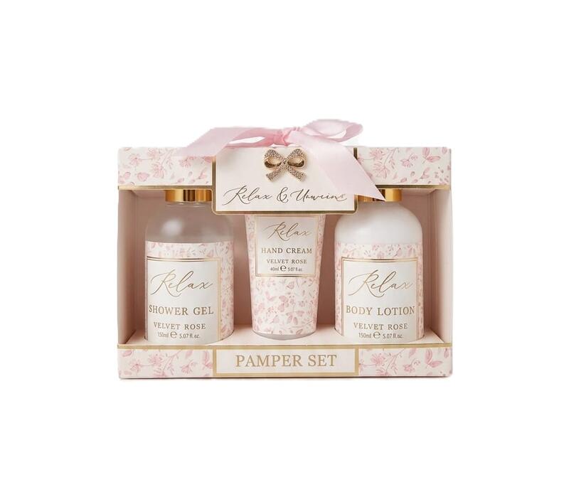 Relax & Unwind Pamper Set Velvet Rose 3 pieces