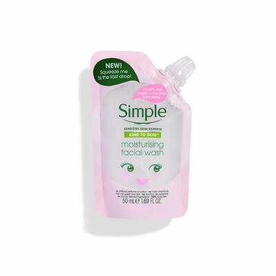 Simple Moisturizing Facial Wash Pouch 1.69oz