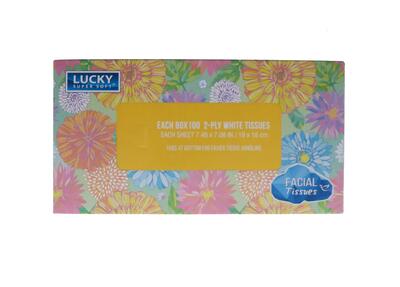Lucky Super Soft Facial Tissue 100 count