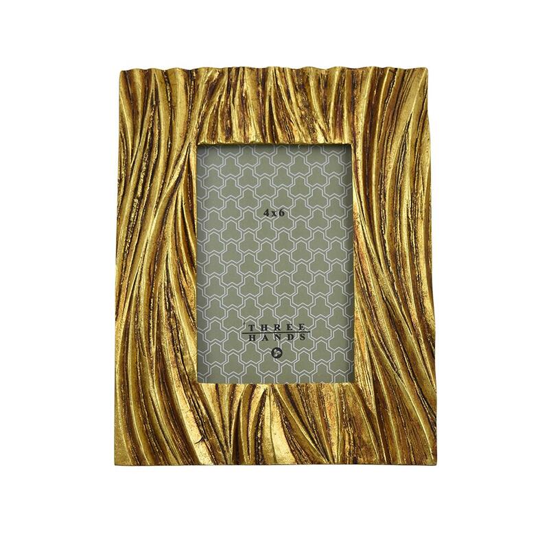 Three Hands Table Top Picture Frame Gold