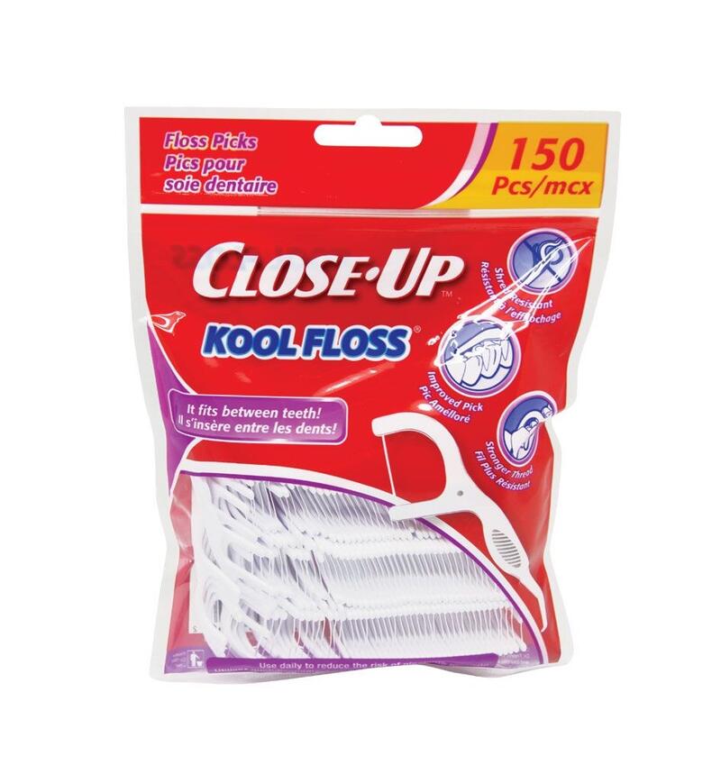 Dr Fresh Close Up Kool Floss Picks 150pc