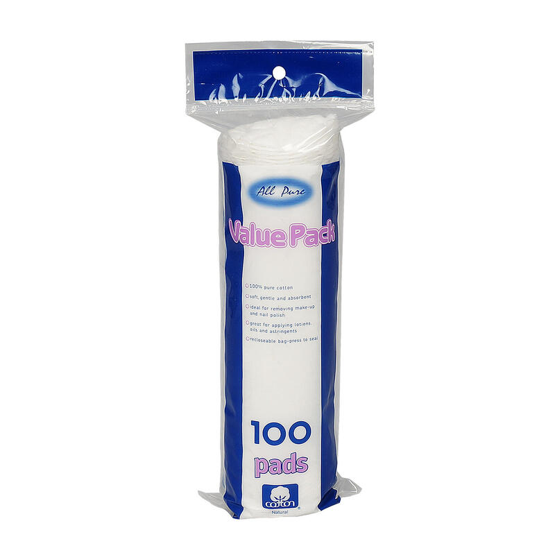 All Pure Cosmetic Cotton Pads Round 100 ct