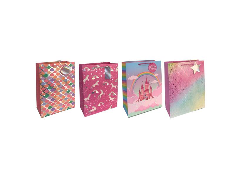 Paper Bag Rainbow & Mermaids Medium Assorted 1 count