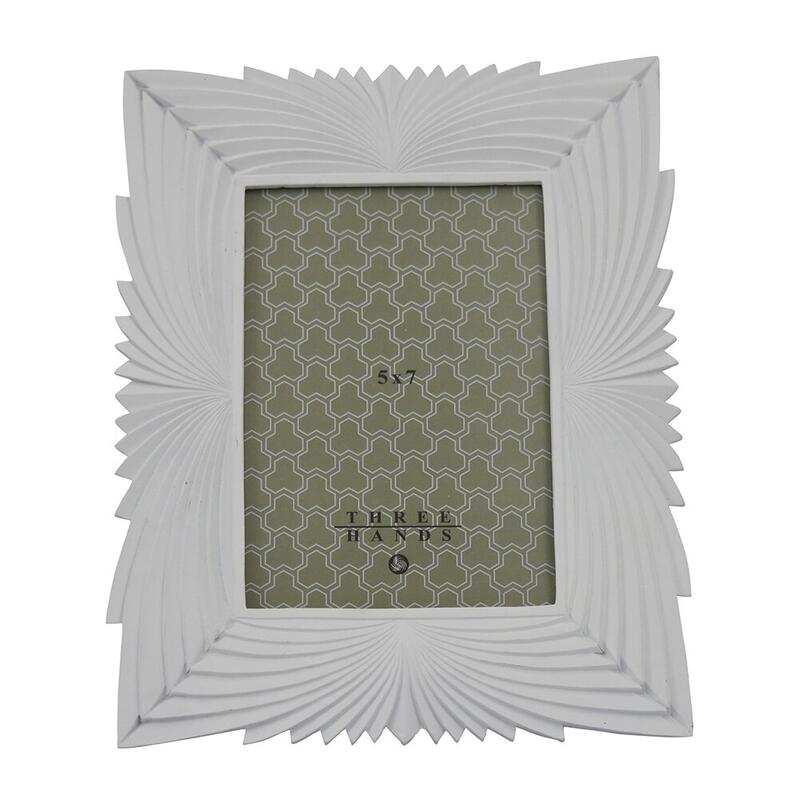 Three Hands Table Top Picture Frame White Resin