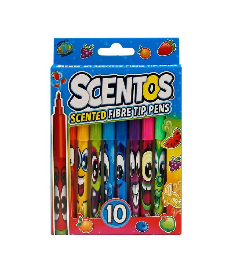 Scentos Fibre Tip Markers 10 pack