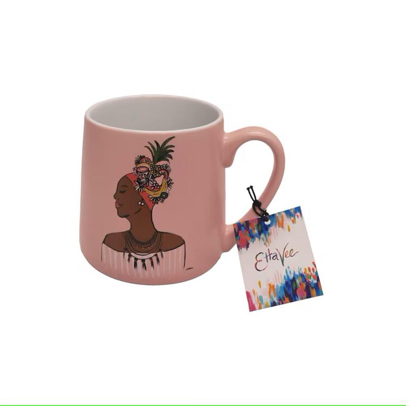 EttaVee African Ceramic Mug 20oz