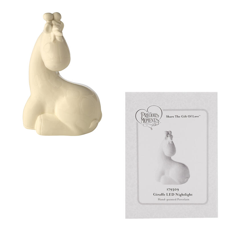 Precious Moments Giraffe Ceramic Night Light Led 2.6x3.75x5.7H