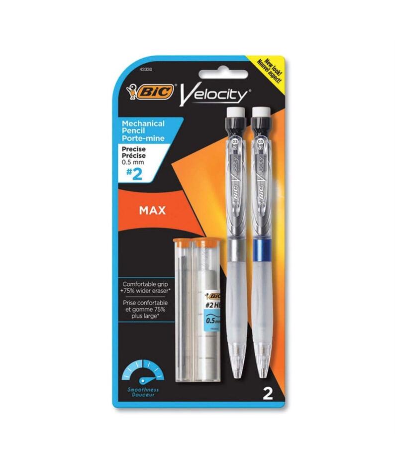 Bic Velocity Max .5mm Black Pen 2 pack