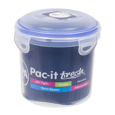  Pac-it Fresh Plastic Round Food Storage 24oz