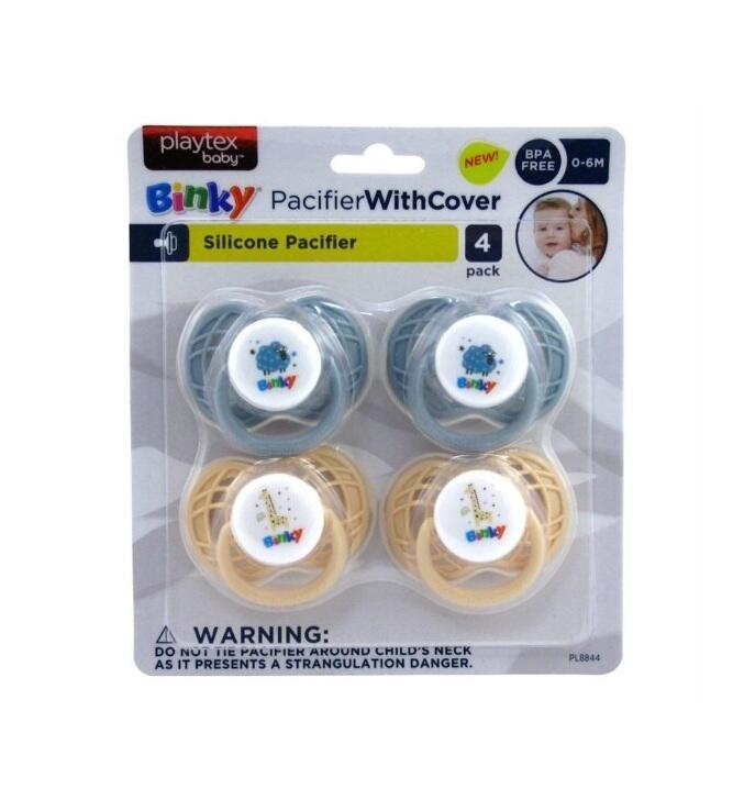 Playtex Silicone Pacifier 0-6m 4 pack