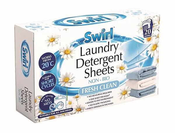 Swirl Laundry Detergent Sheet Fresh Clean 20pk
