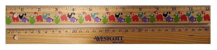 Westcott Dinosaur Wooden Ruler 12Inch