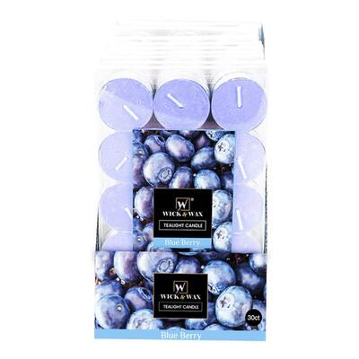 Wick & Wax Blue Berry Tealight Candles 30ct