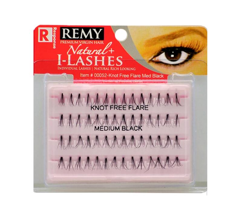 Remy Knot Free Individual Natural+ I-Lashes Medium Black 1 count